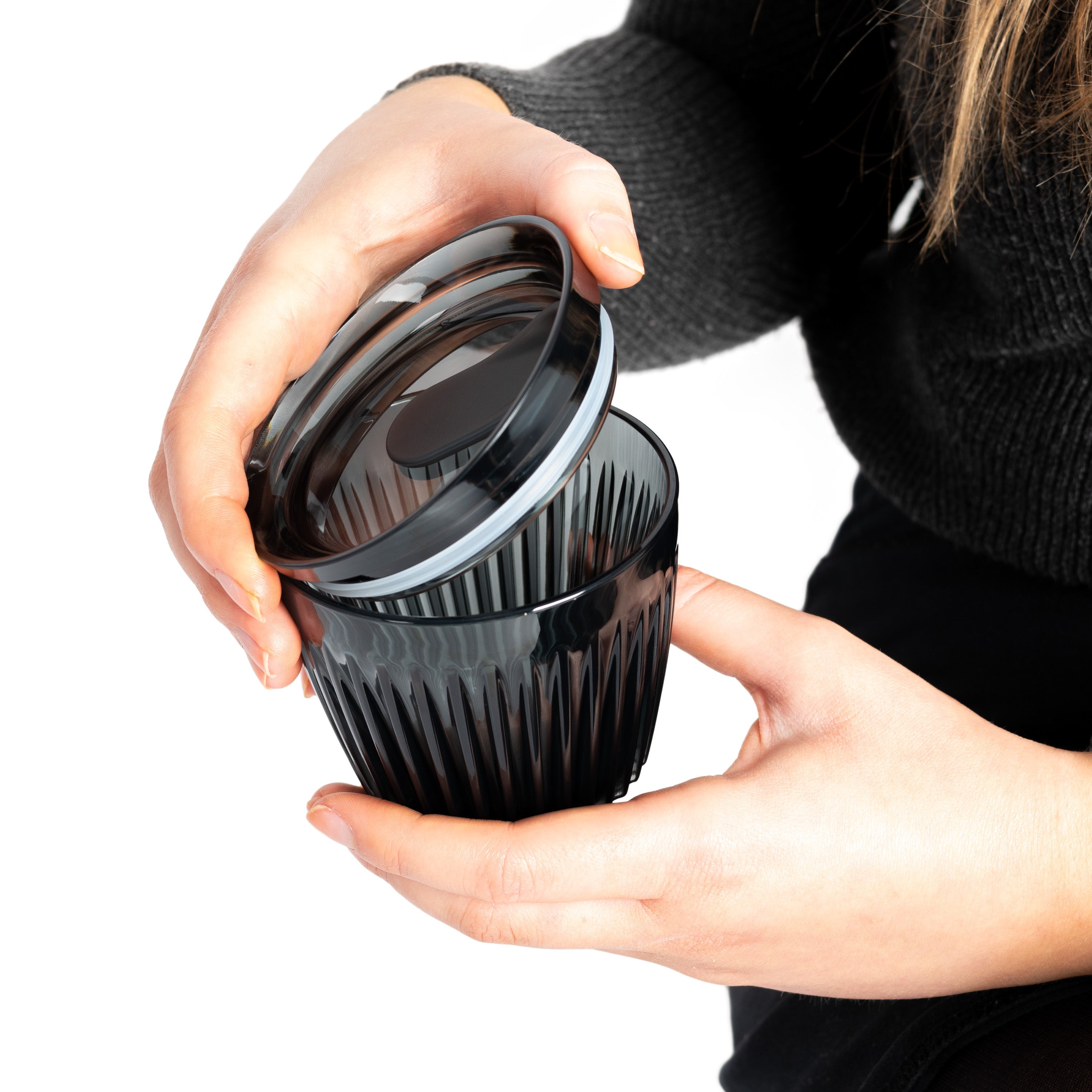6oz reusable coffee cup 6oz HuskeeRenew Cup with Lid