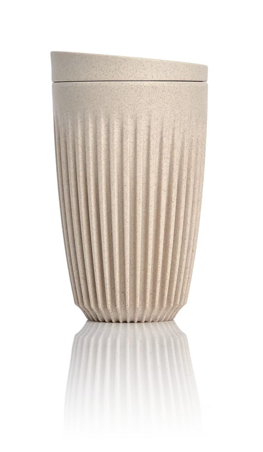 Natural original huskee cup with lid